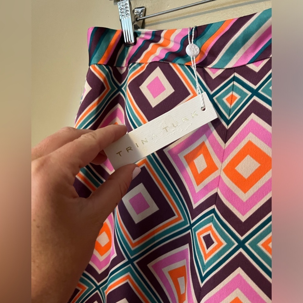 Trina Turk Bay Geometric Wide Leg Pants NWT - Picture 6 of 9